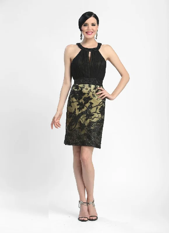 Sue Wong - Keyhole Lace Dress N4117 Feminine Women's Style 