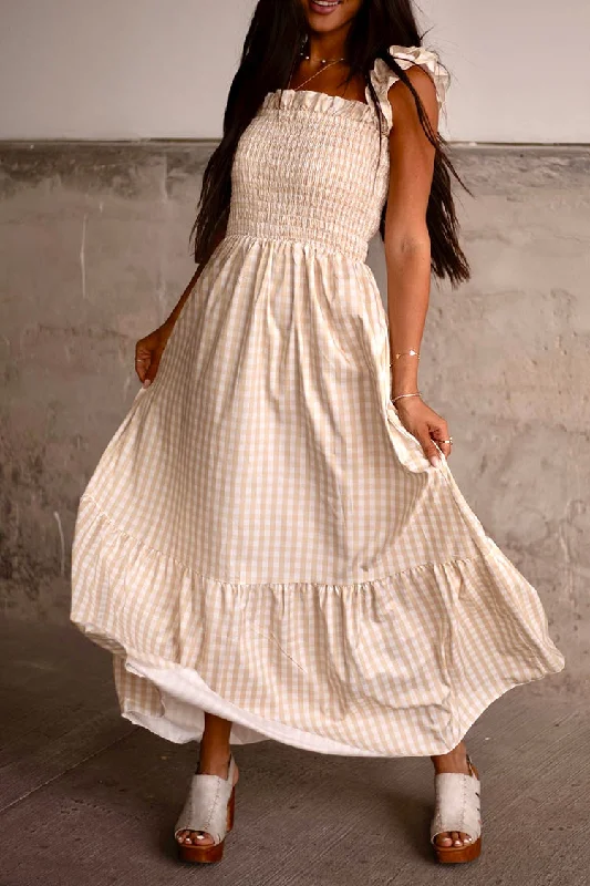 Charlotte Maxi Dress - White Sleek Women's Metallic