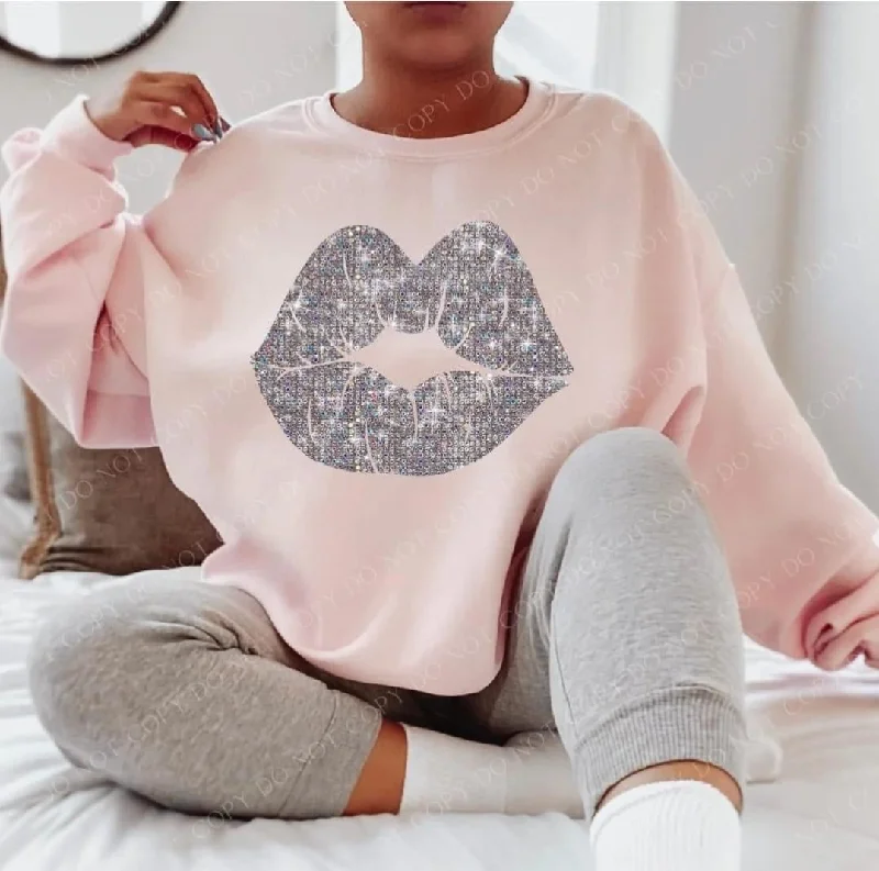 Bling Kiss SS,LS, & Sweatshirt Practical Women's Multi - 
