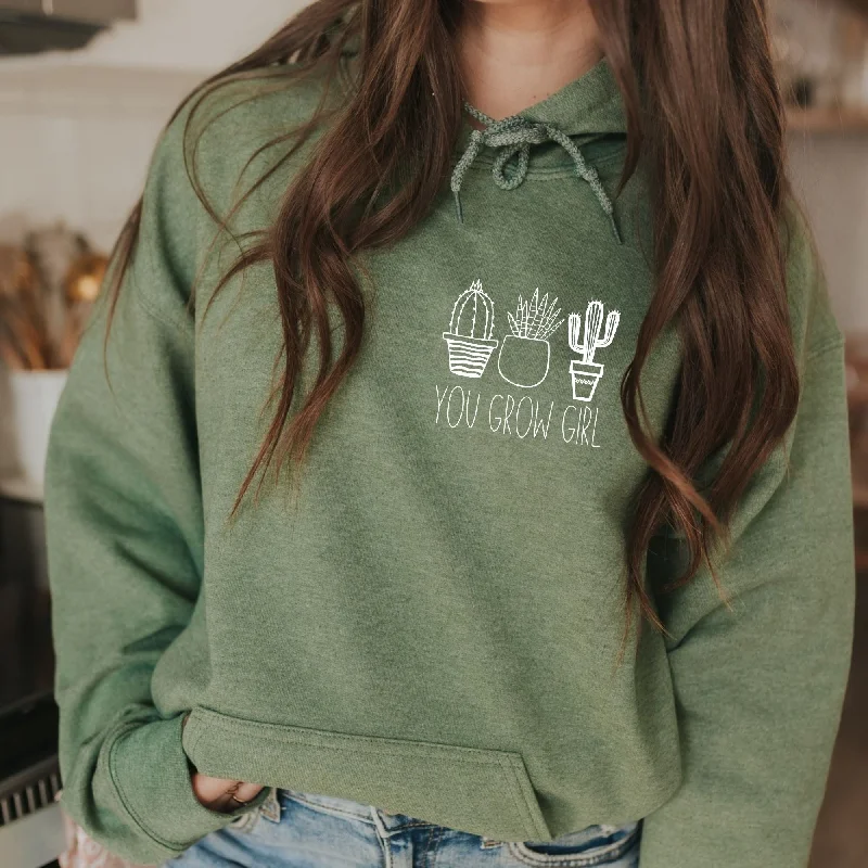 You Grow Girl Sweatshirt - Houseplant Hoodie or Crewneck *UNISEX FIT* Cool Women's Skate