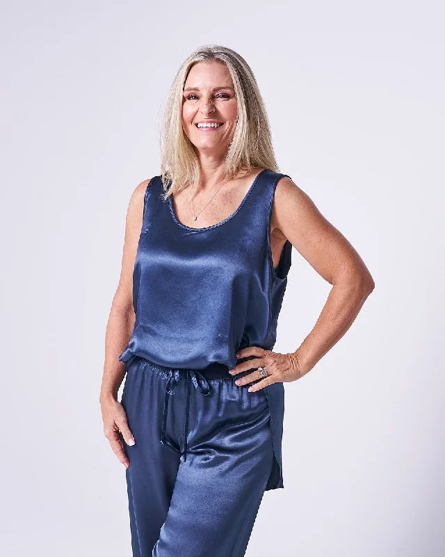 PJ Harlow Loungewear Jackie Navy Cami