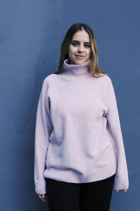 knit high neck - lavender Confident Women's Power