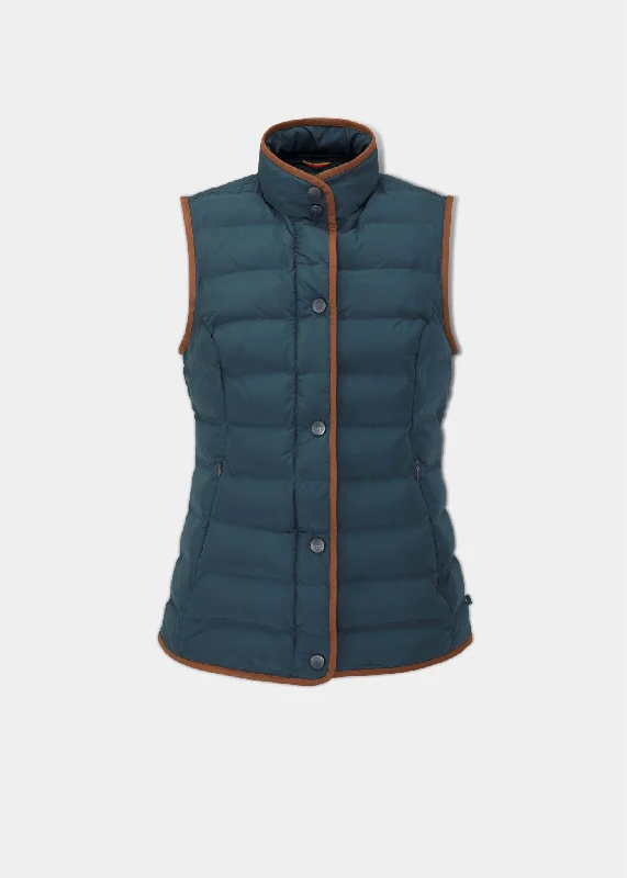 Calsall Ladies Quilted Gilet In Navy - Regular Fit European