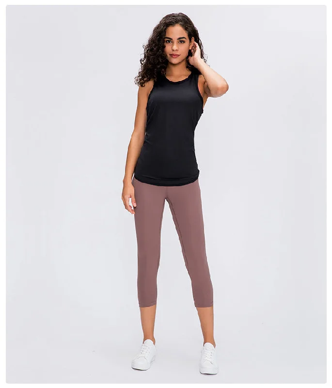 Black Tie Back Tank Top Relaxed Women's 