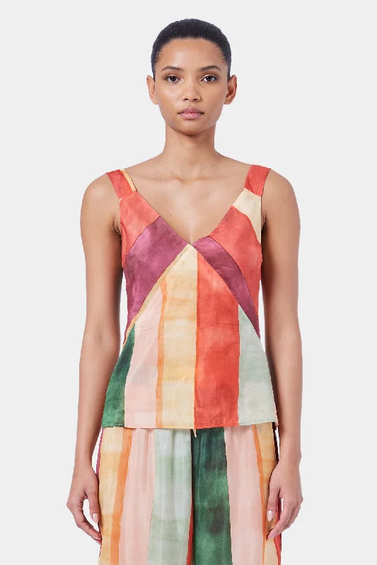 Laos Stripe Cotton Cami Minimalist Women's Casual