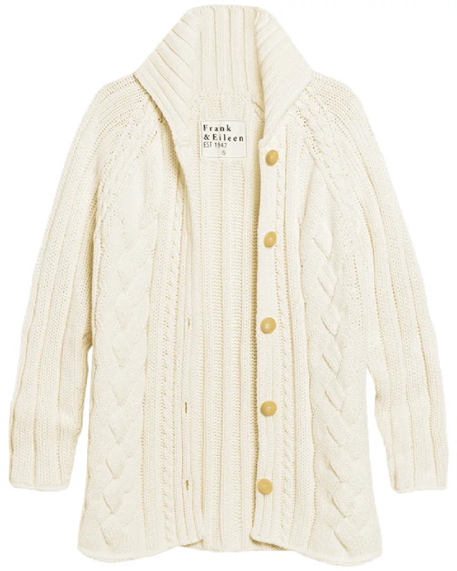 Ivory Cotswolds Cableknit Cardigan