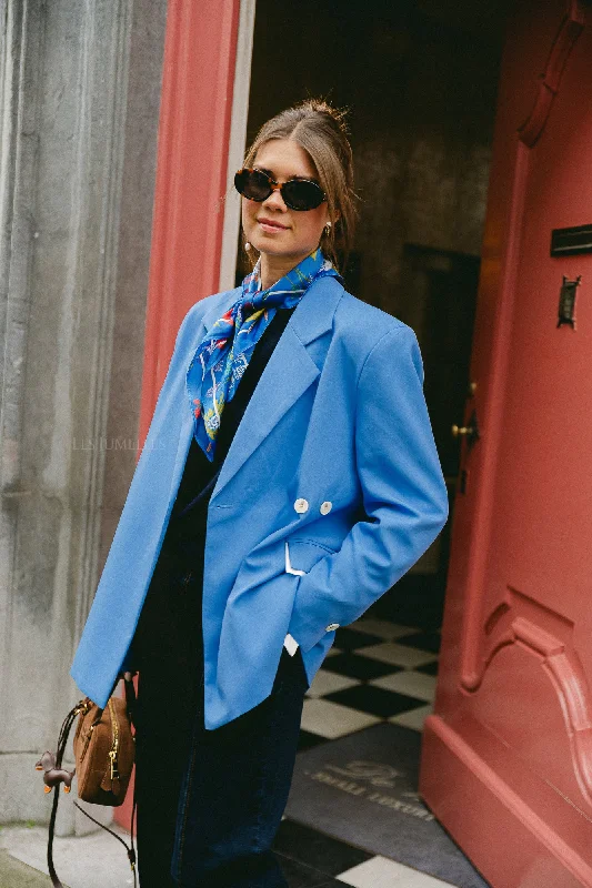 Tess oversized Blazer Blau Streetwear Style for 