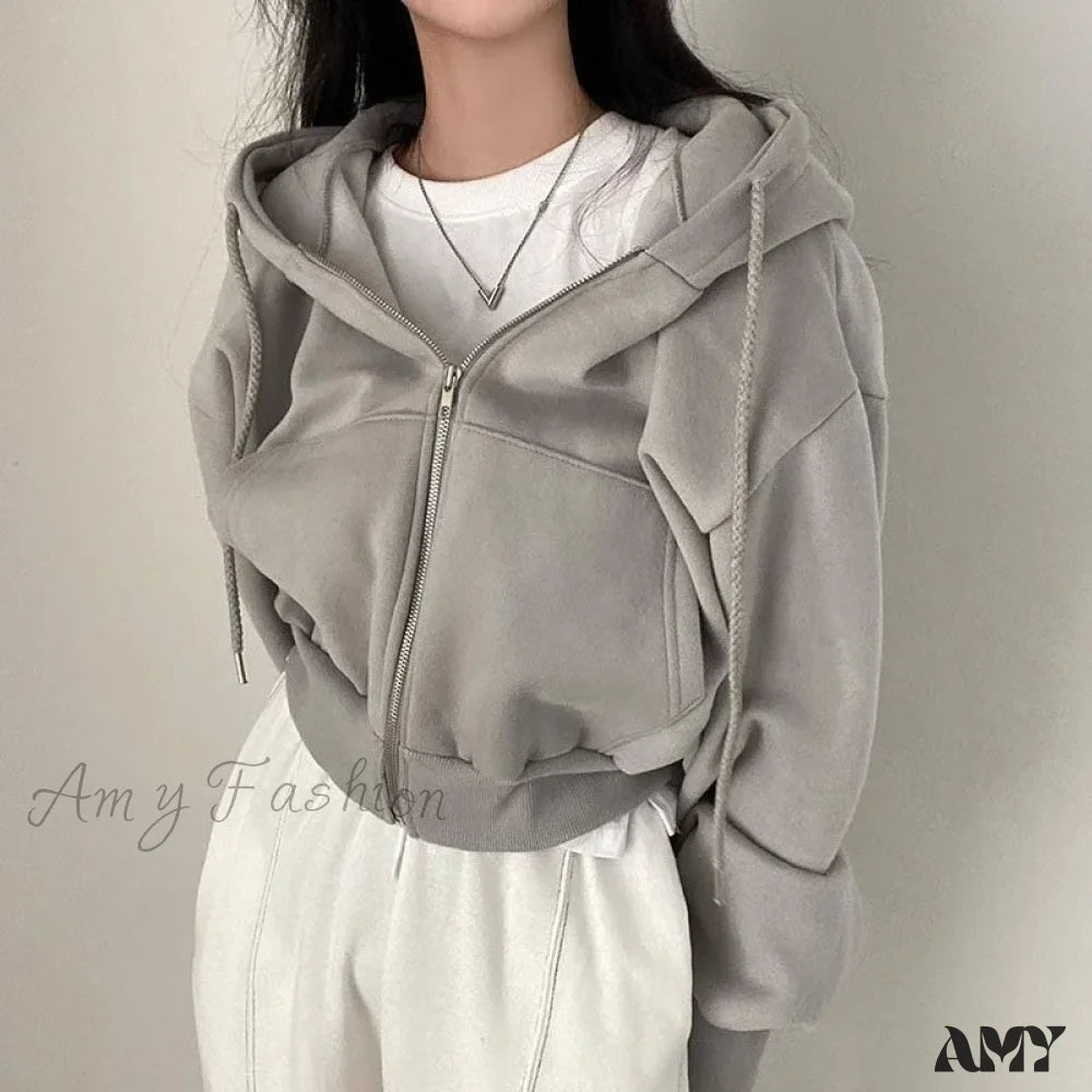 Fashion Elegant Chic Warm Cozy Trendy Comfortable Solid Color Hoodies Preppy Women's College