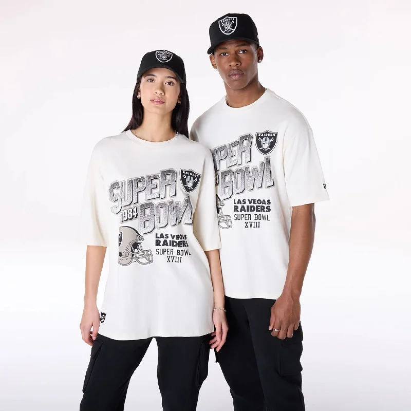 Las Vegas Raiders NFL Helmet Open White T-Shirt