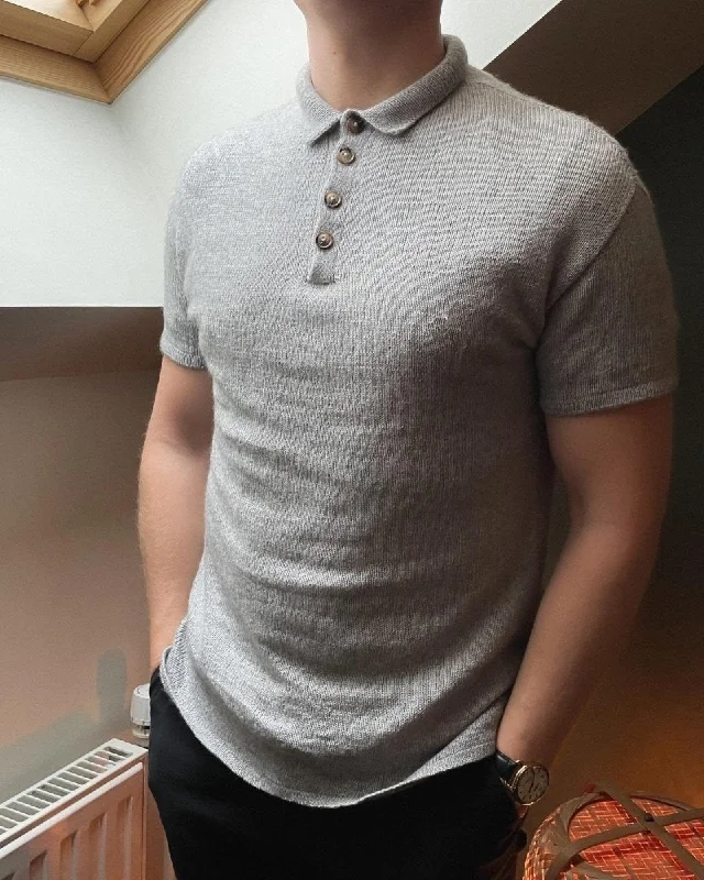 Marcu Polo t-shirt for men by Creadia Studio, knitting pattern Traditional Women's 