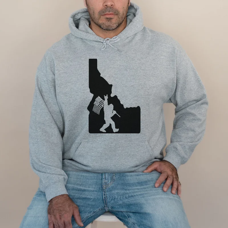Idaho American Flag Sweatshirt - Idahoan Flag Hoodie *UNISEX FIT* Vacation