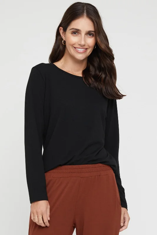 Cassie Crew Neck - Black Sleek Women's 