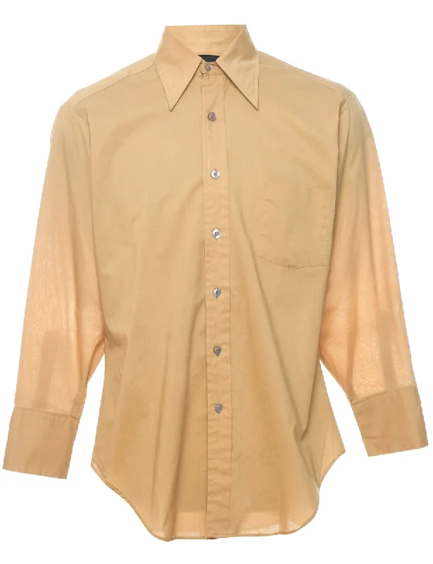 1970s Sears Pale Yellow Shirt - M Sporty Women's Tennis