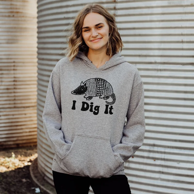I Dig It Armadillo Crewneck or Hoodie Sweatshirt *UNISEX FIT* Practical Women's Multi - I Dig It Armadillo Crewneck or Hoodie Sweatshirt *UNISEX FIT* Practical Women's Multi -