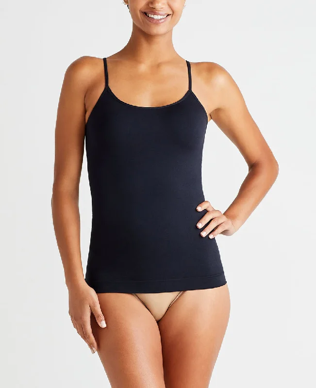 Yummie Non Shaping Simply Soft Black Seamless Cami YD5-061 Stylish Women's Neon