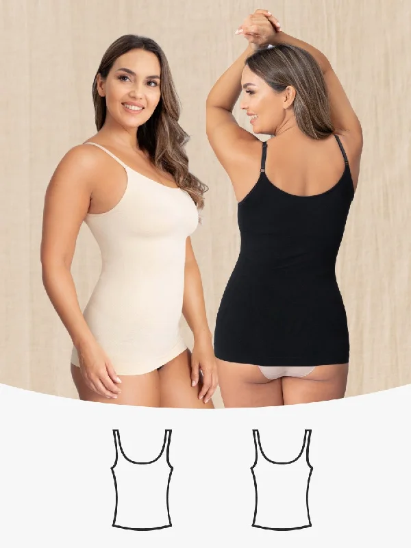 Shapermint Essentials 2-Pack Scoop Neck Cami Artistic Women's Hand - painted