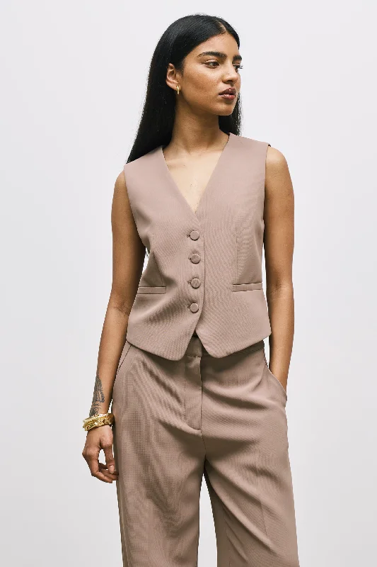 Effortless Waistcoat - Oak Refined Women's Classic 