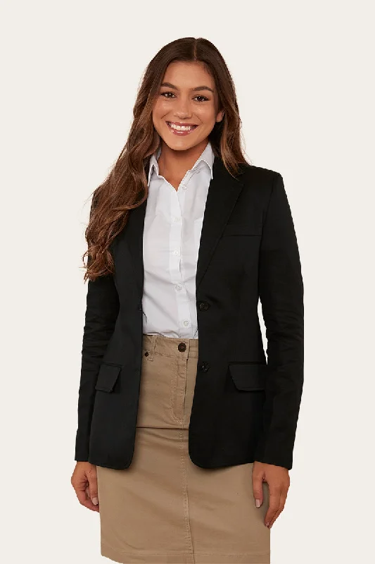Amelia Womens Blazer - Black Cool Women's Distressed