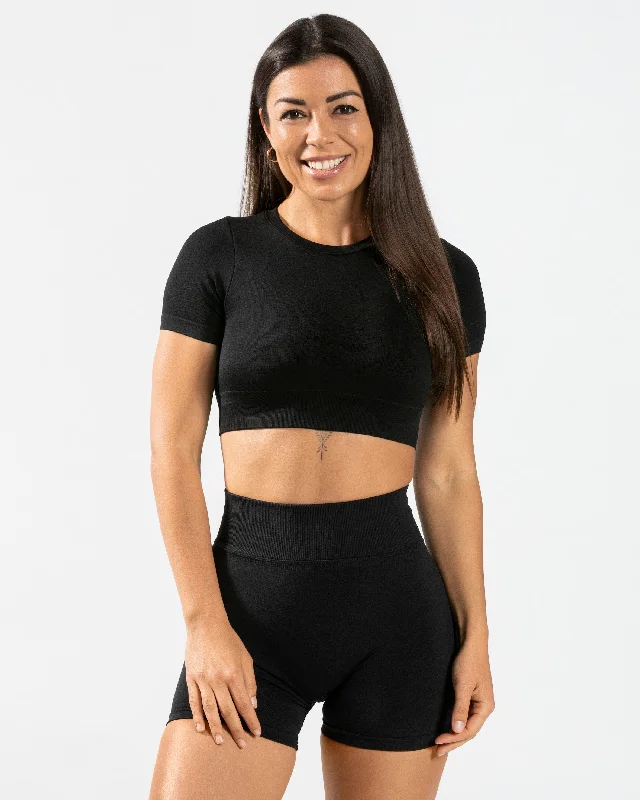 Everyday Cut Out T-Shirt "Schwarz" Cozy Women's Winter