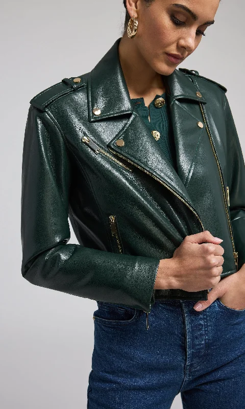 Cosita Vegan Leather Moto Jacket Hip Women's Urban