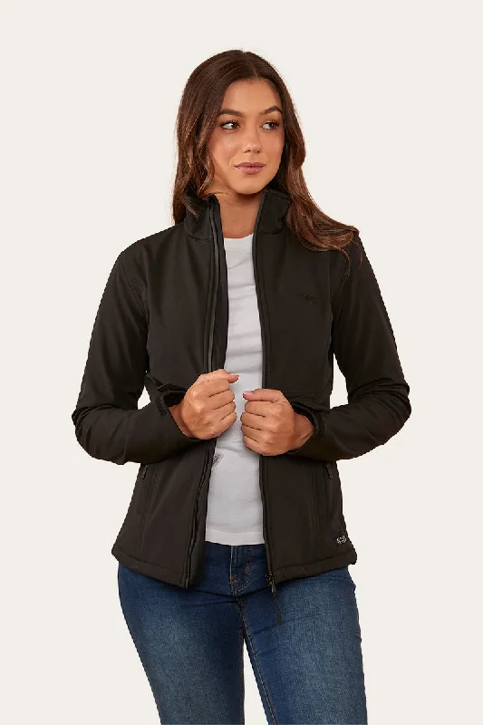 Nowra Womens Windbreaker - Black Stylish Women's Neon
