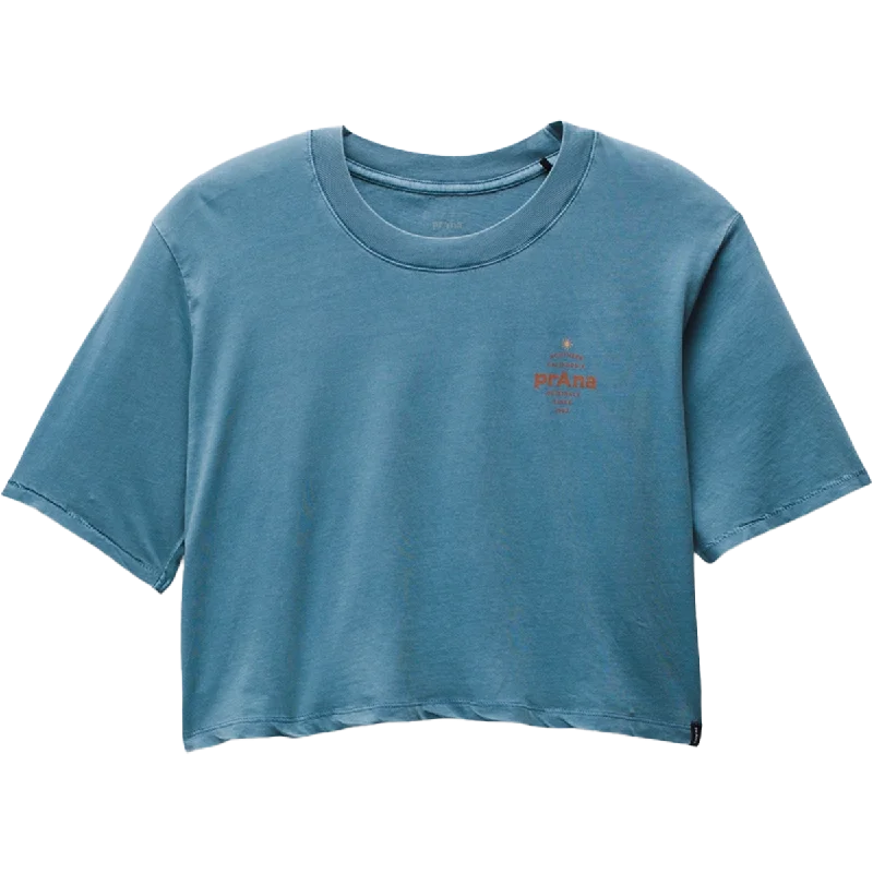 Women's Everyday Vintage-Washed Graphic Cropped Tee Youthful Women's Pop