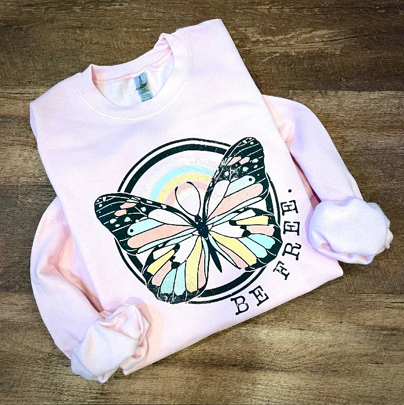Be Free Light Pink Sweatshirt Artistic Women's Avant - 