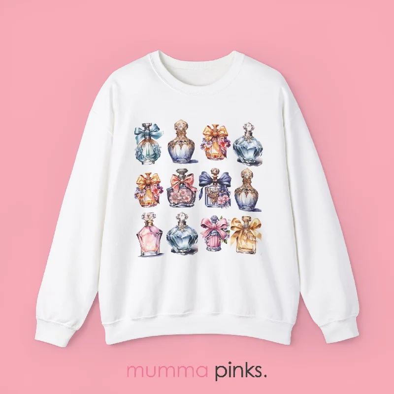Vintage Perfume Bottle Sweatshirt Earthy Women's 