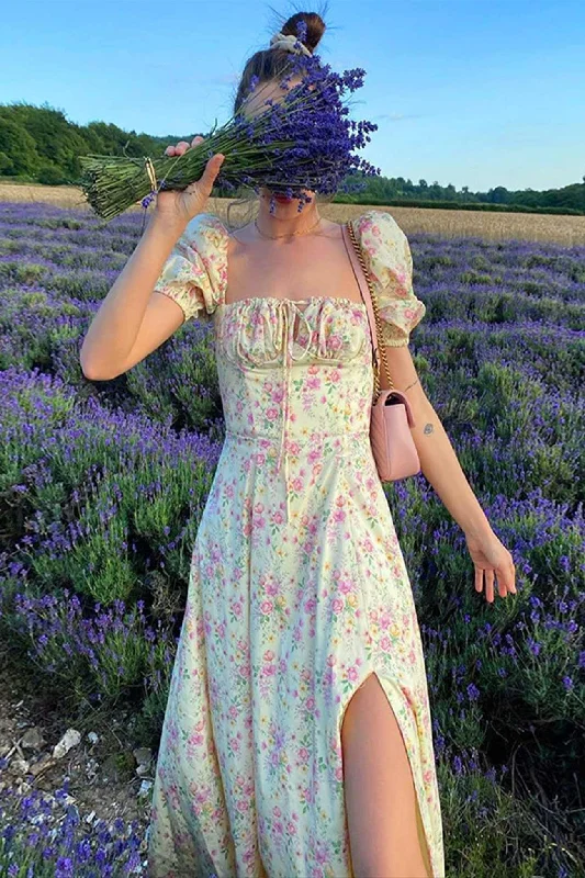 Floral Print Backless Corset Maxi Dress Confident Women's Power