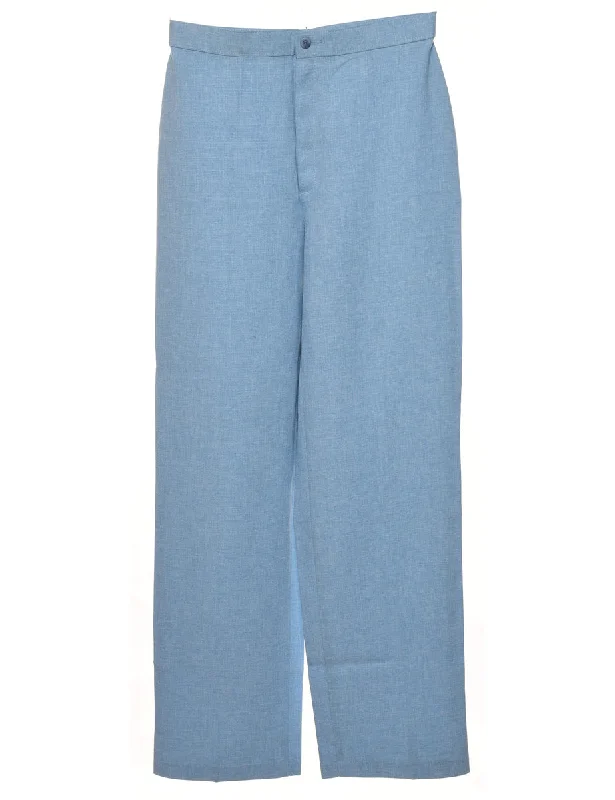 1970s Light Blue Trousers - W30 L32 Sustainable Organic