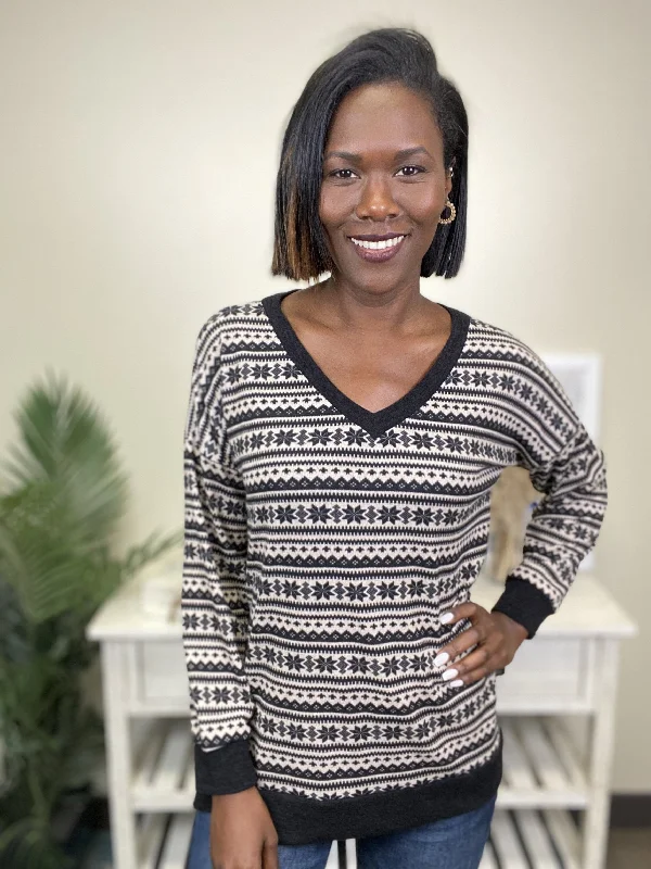 Never Stop Exploring Women's Patterned Long Sleeve Top Traditional Women's 