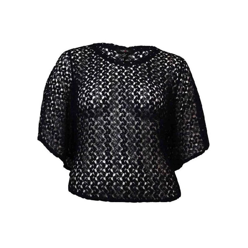 Style & Co Women's Elegant Crochet Poncho Blouse Practical Women's Multi - 