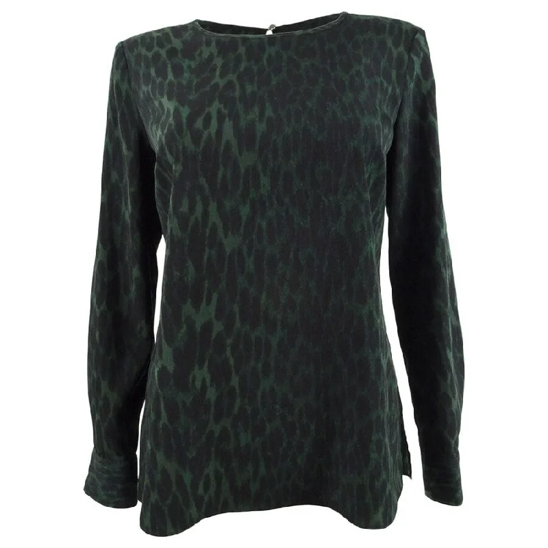 Vince Camuto Women's Leopard-Print Blouse Youthful Women's Anime - inspired