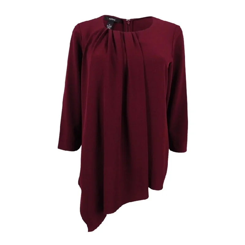 Alfani Women's Pleated Asymmetrical Top Youthful Women's Pop