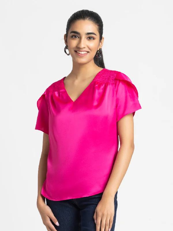 Pinky Top Monochromatic Office Style