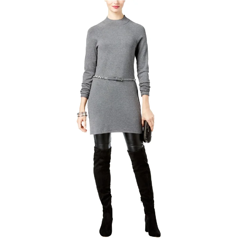 I-N-C Womens Ribbed Tunic Sweater, Grey, Large Dynamic Women's High - energy