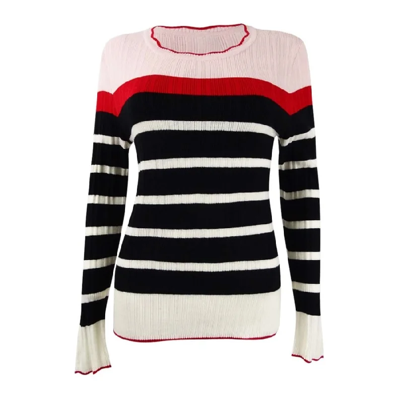 Maison Jules Women's Striped Colorblocked Sweater Rugged Women's Outdoor 