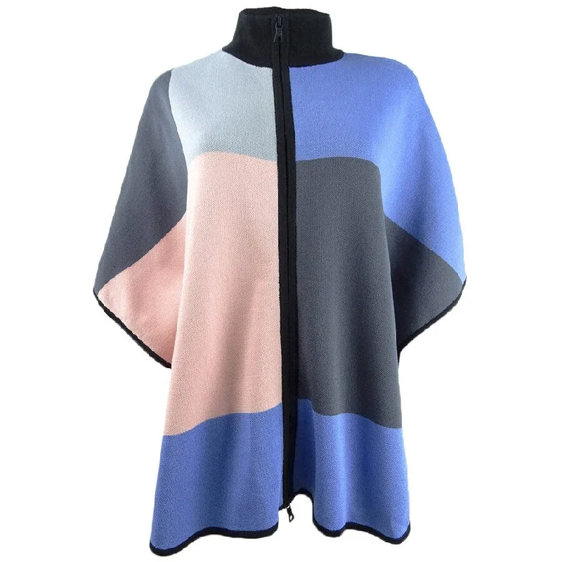 Anne Klein Women's Colorblock Lightweight Poncho Compression