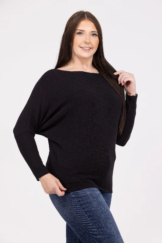 Monday Date Night Women's Relaxed Long Sleeve Top Confident Women's Power
