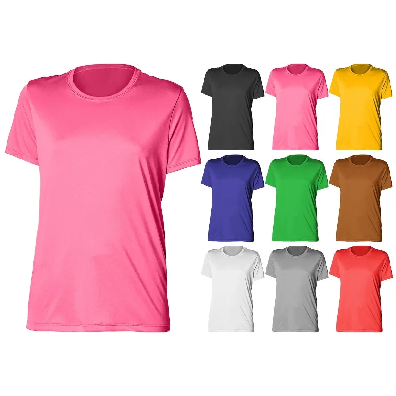 4Piece Womens Plus Size HighPerformance MoistureWicking SlimFit Short Sleeves With Crew Neck Design TShirts Refined Women's Velvet