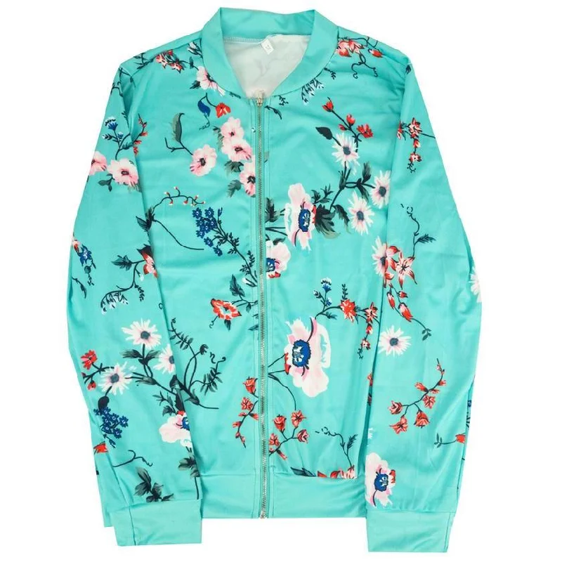 Floral-Patterned Lightweight Women's Jacket Contemporary 