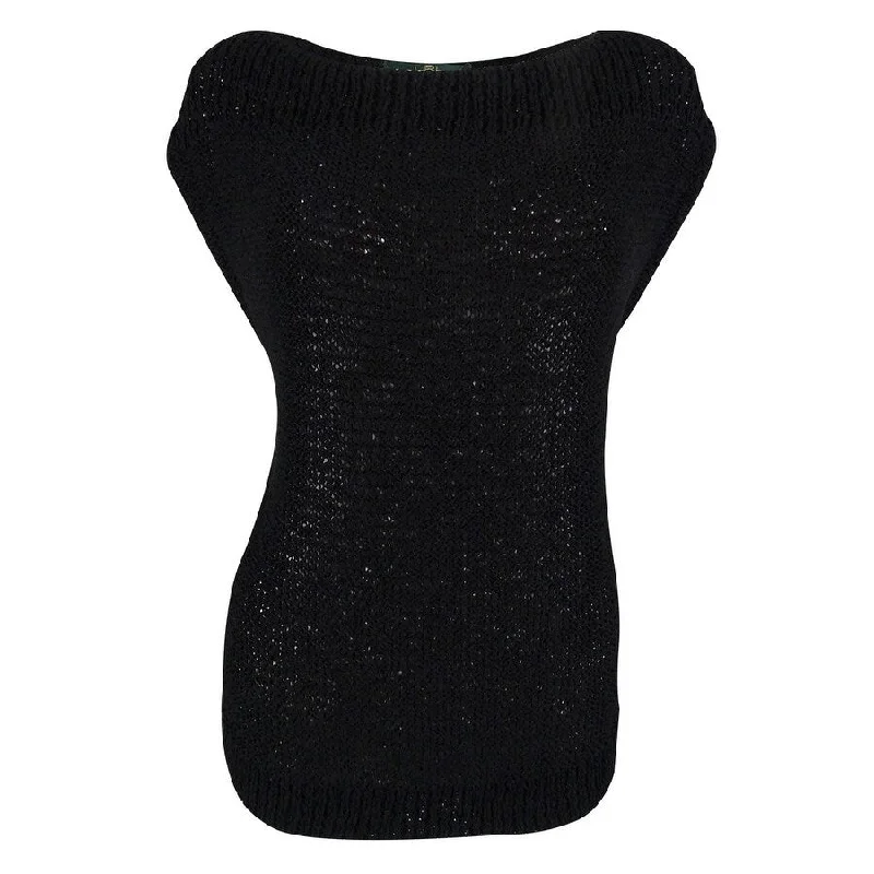 Lauren Ralph Lauren Women's Bateau Neck Sweater Top Monochromatic Office Style