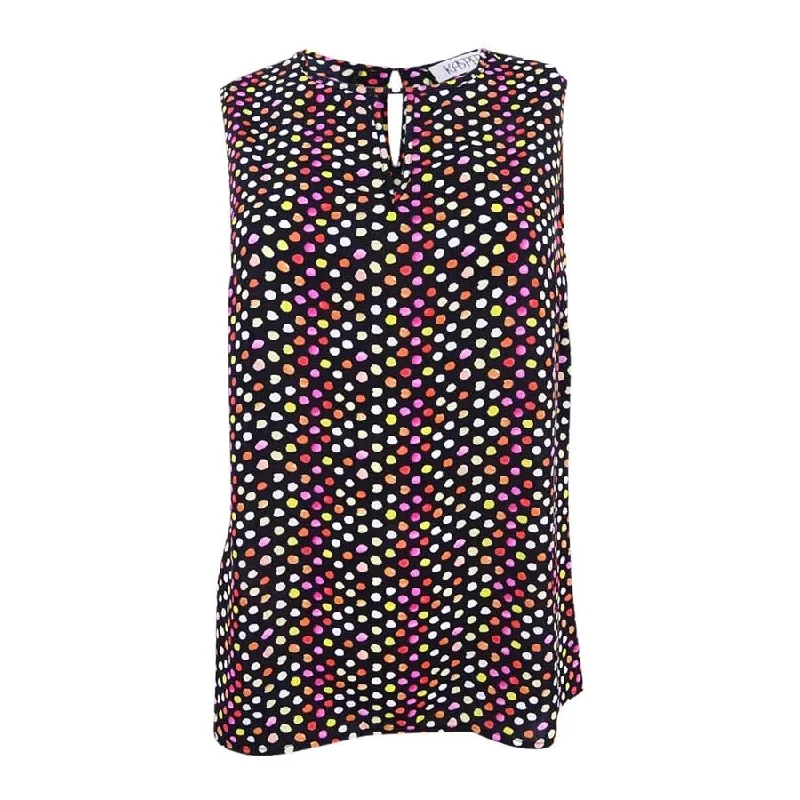 Kasper Women's Printed Keyhole Shell Top Practical Women's Multi - 