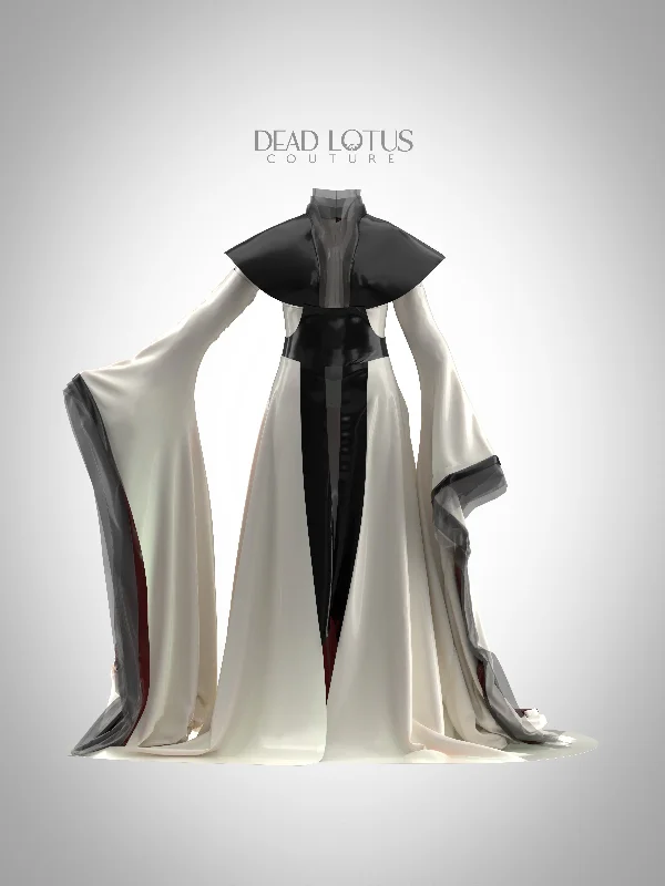 Complete Outfit - SANGUE Kimono Top, Skirt & Sleeves, with MADAM ROXEY Corset performance