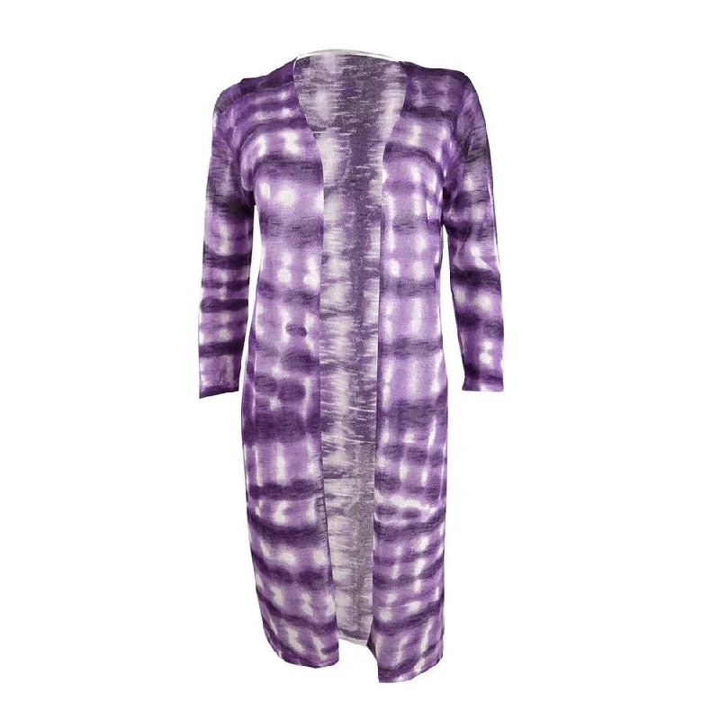 INC International Concepts Women's Tie-Dyed Cozy Cardigan Vintage Women's 1970S 