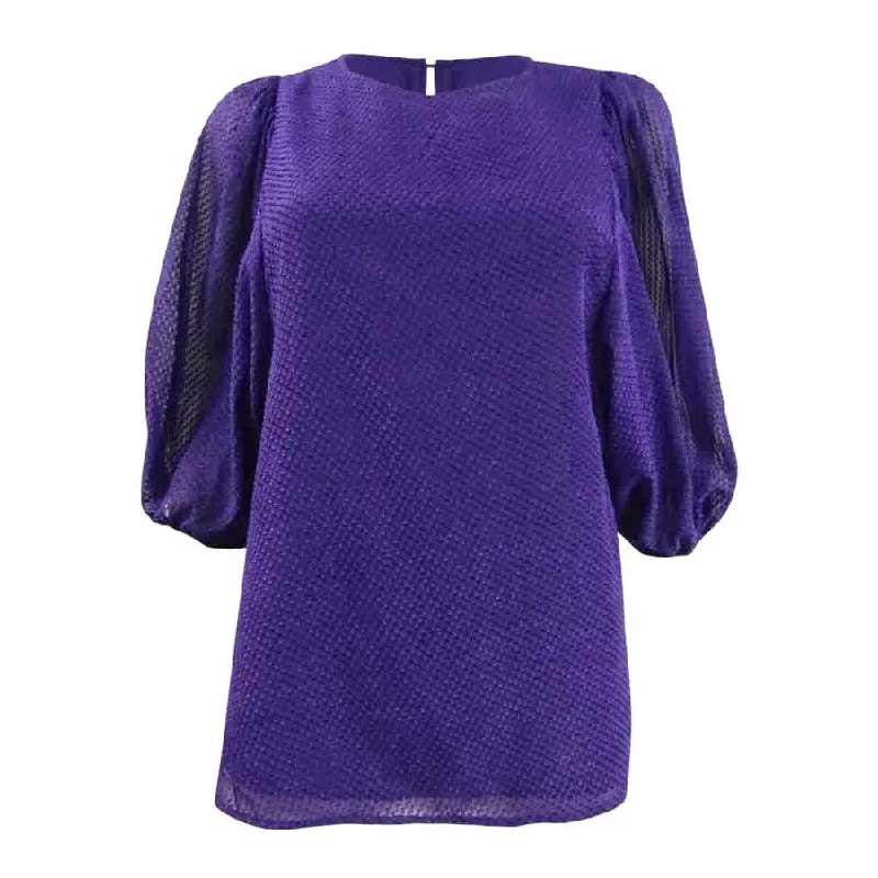 Calvin Klein Women's Balloon-Sleeve Top Cashmere