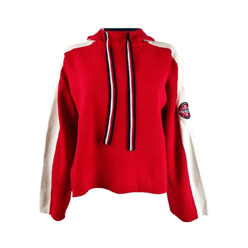 Tommy Hilfiger Women's Wide-Sleeve Cropped Hoodie Country