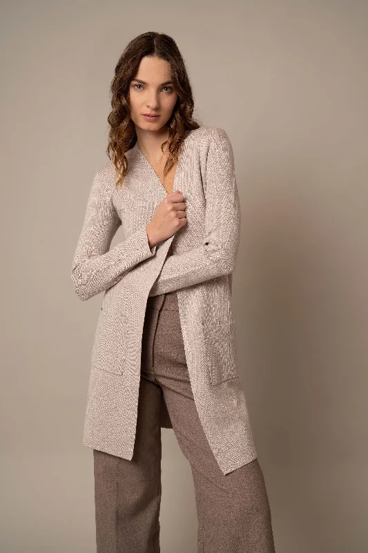 Long Open Cardigan with Pockets Cool Women's Skate