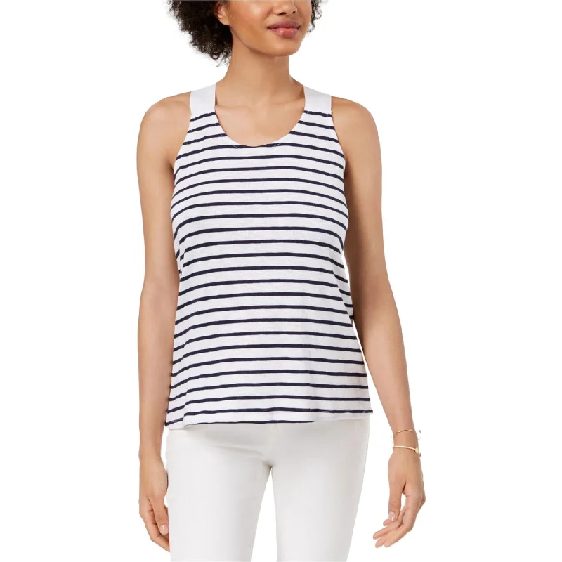 Maison Jules Womens Tie Back Tank Top Polished Women's Silk