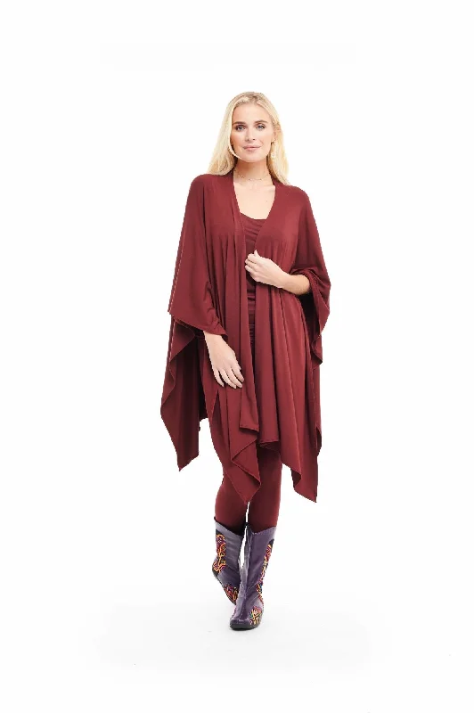 BAMBOO WRAP TOP BURGUNDY Bold Women's Statement